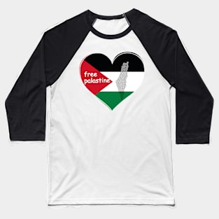 Free Palestine Baseball T-Shirt